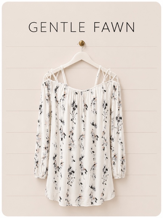 Gentle Fawn Tops - Off-Shoulder Floral Blouse – Gentle Fawn – Size M